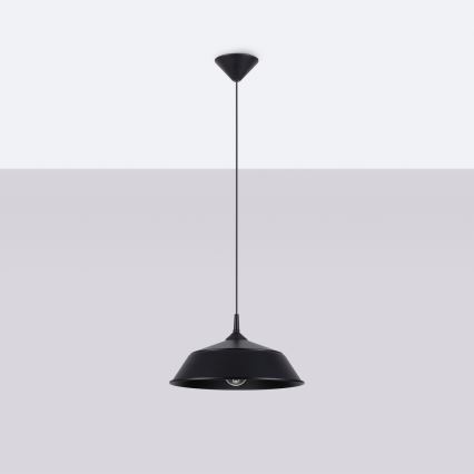 Lámpara colgante FRIKA 1xE27/15W/230V diá. 34 cm negro