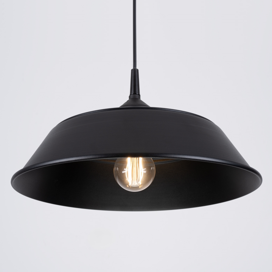Lámpara colgante FRIKA 1xE27/15W/230V diá. 34 cm negro