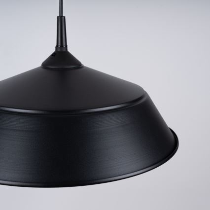 Lámpara colgante FRIKA 1xE27/15W/230V diá. 34 cm negro