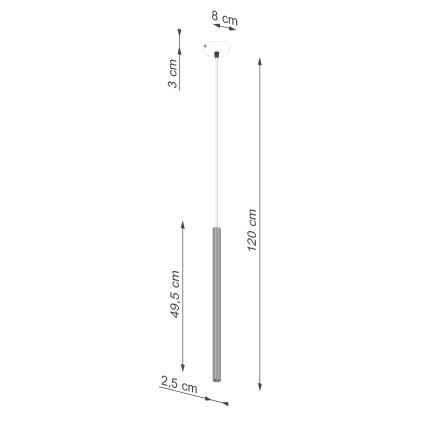 Lámpara colgante ARCHE 1xG9/8W/230V negro