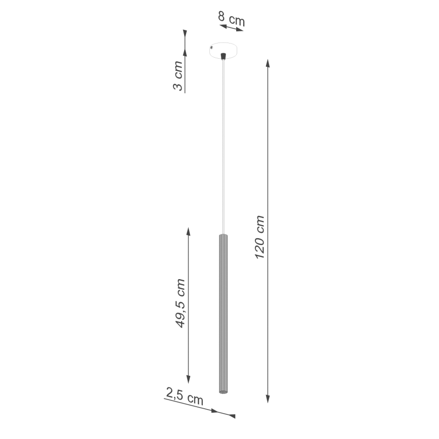Lámpara colgante ARCHE 1xG9/8W/230V negro