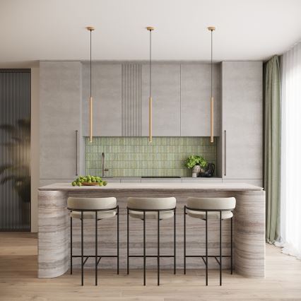 Lámpara colgante ARCHE 1xG9/8W/230V dorado