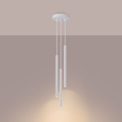 Lámpara colgante ARCHE 3xG9/8W/230V blanco