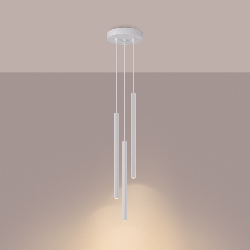 Lámpara colgante ARCHE 3xG9/8W/230V blanco