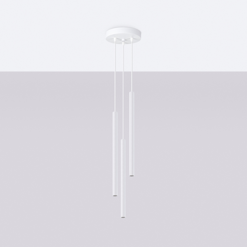 Lámpara colgante ARCHE 3xG9/8W/230V blanco