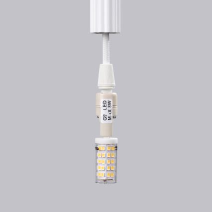 Lámpara colgante ARCHE 3xG9/8W/230V blanco