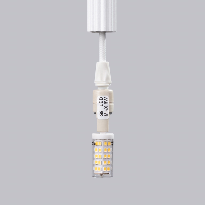 Lámpara colgante ARCHE 3xG9/8W/230V blanco