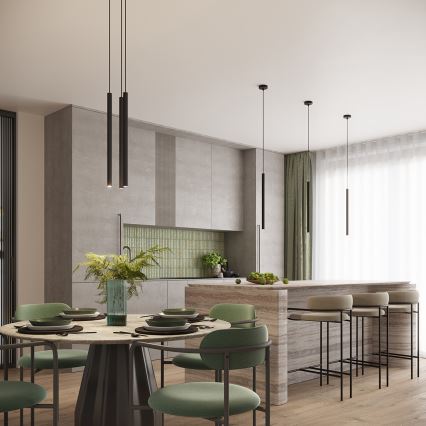 Lámpara colgante ARCHE 3xG9/8W/230V negro