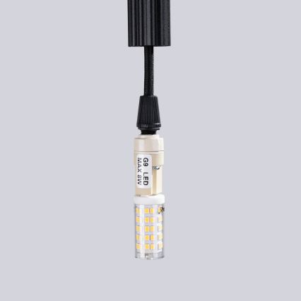 Lámpara colgante ARCHE 3xG9/8W/230V negro