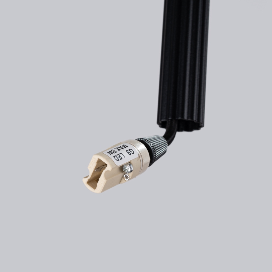 Lámpara colgante ARCHE 3xG9/8W/230V negro