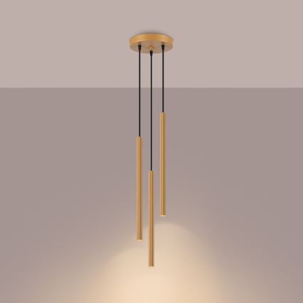 Lámpara colgante ARCHE 3xG9/8W/230V dorado