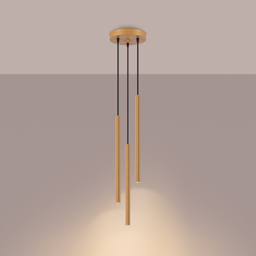 Lámpara colgante ARCHE 3xG9/8W/230V dorado