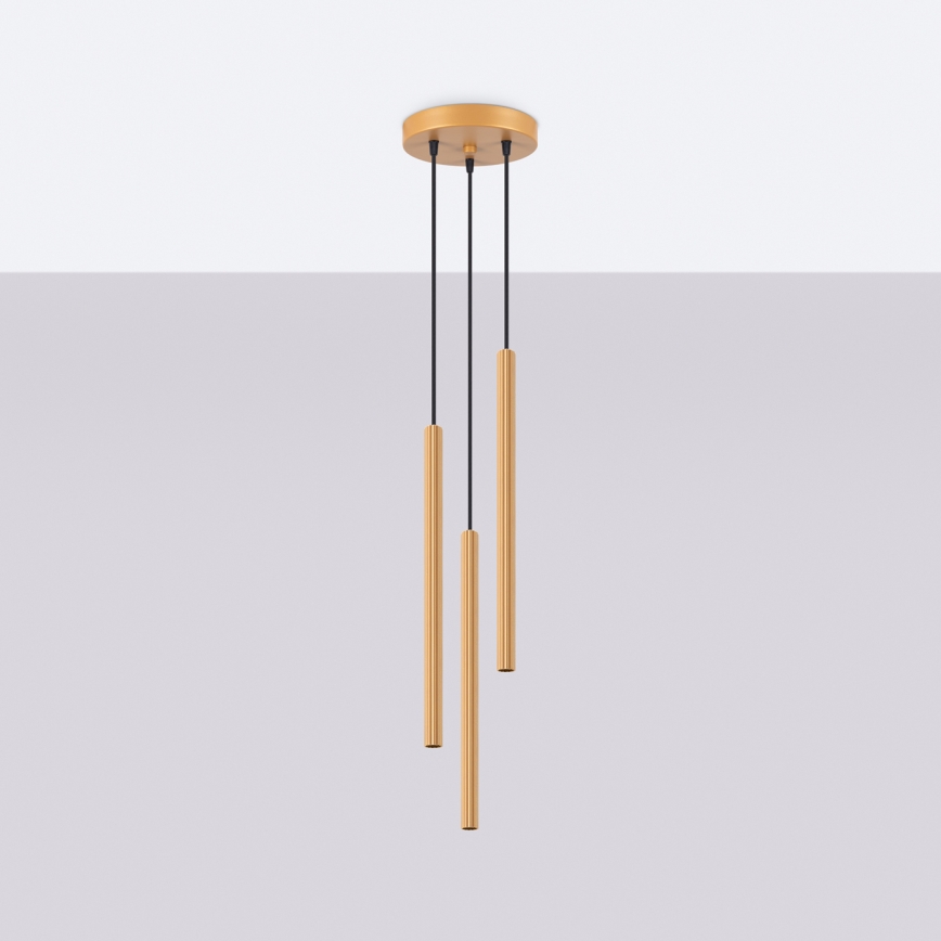 Lámpara colgante ARCHE 3xG9/8W/230V dorado