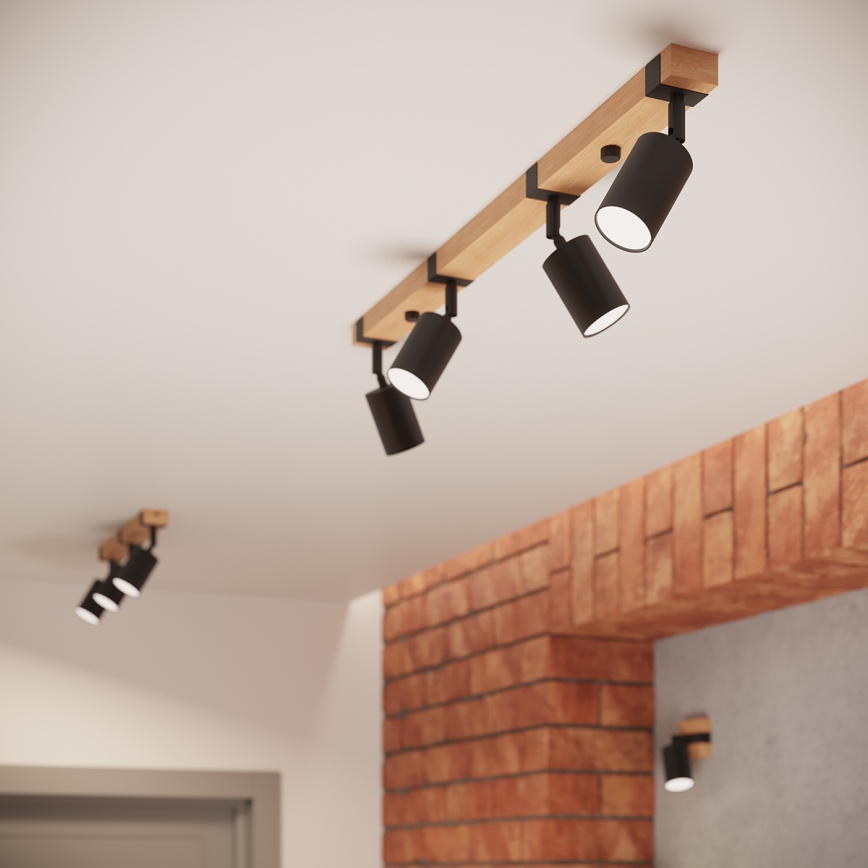 Foco de pared FAGER 1xGU10/10W/230V negro