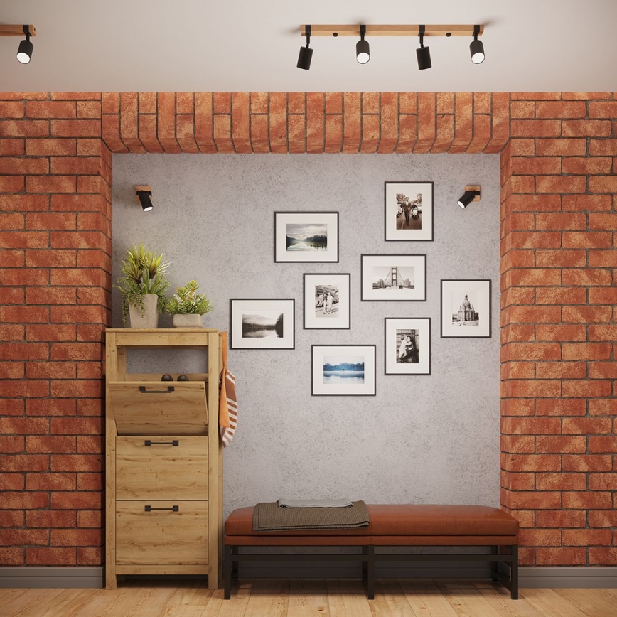 Foco de pared FAGER 1xGU10/10W/230V negro
