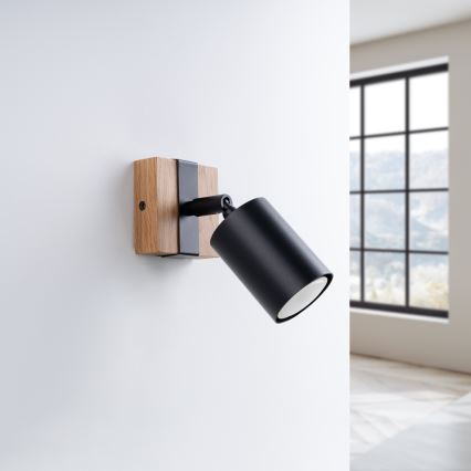 Foco de pared FAGER 1xGU10/10W/230V negro