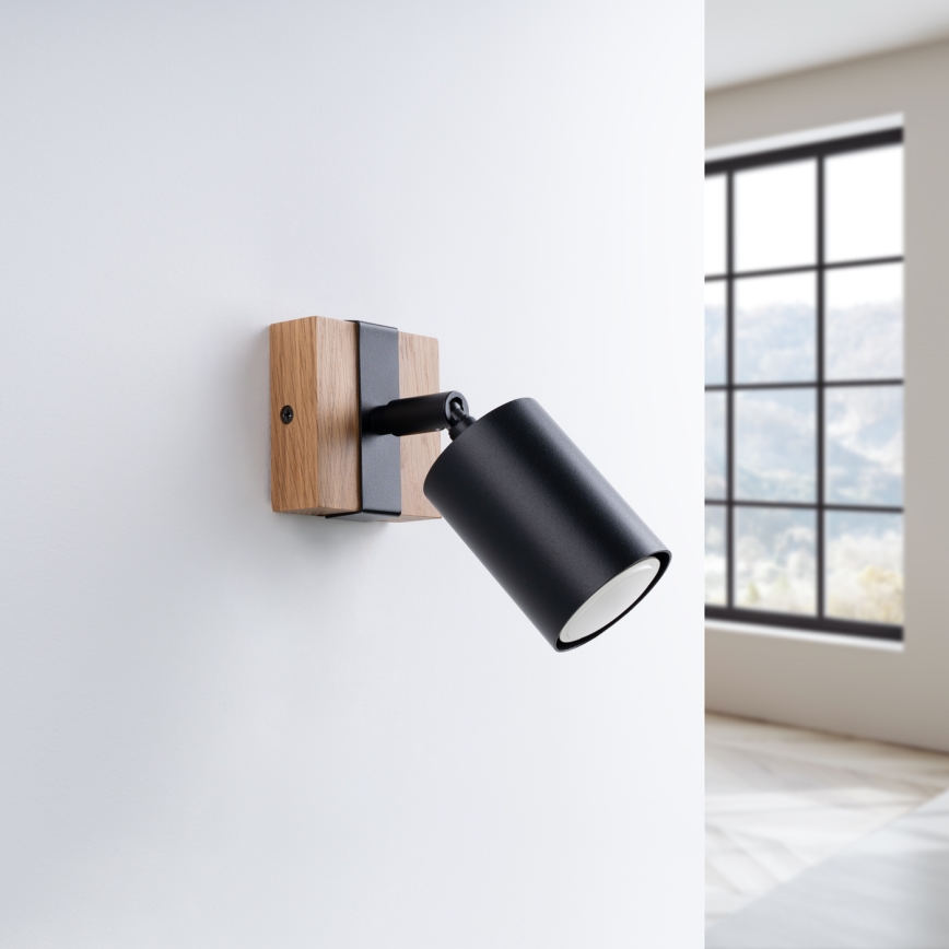 Foco de pared FAGER 1xGU10/10W/230V negro