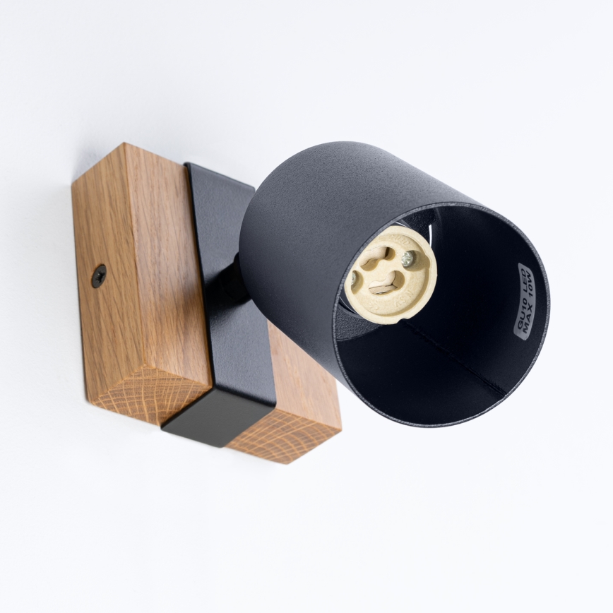 Foco de pared FAGER 1xGU10/10W/230V negro