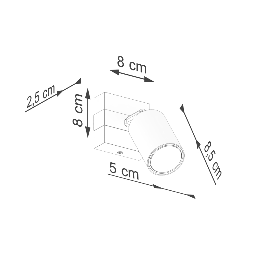 Foco de pared FAGER 1xGU10/10W/230V negro