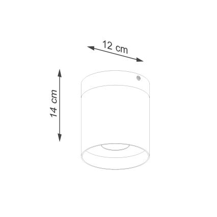Foco RIF 1xGU10/10W/230V diá. 12 cm blanco