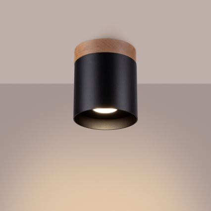 Foco RIF 1xGU10/10W/230V diá. 12 cm negro