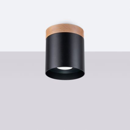 Foco RIF 1xGU10/10W/230V diá. 12 cm negro