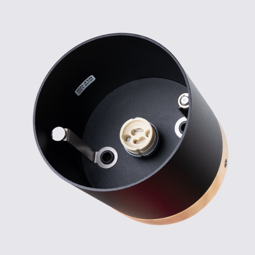 Foco RIF 1xGU10/10W/230V diá. 12 cm negro