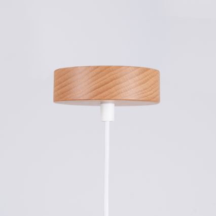 Lámpara colgante MARION 1xE27/15W/230V diá. 29,5 cm blanco