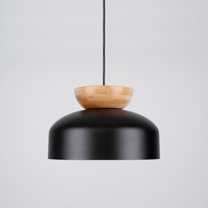Lámpara colgante MARION 1xE27/15W/230V diá. 29,5 cm negro