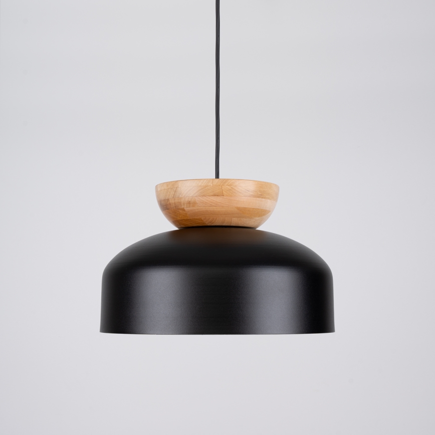 Lámpara colgante MARION 1xE27/15W/230V diá. 29,5 cm negro