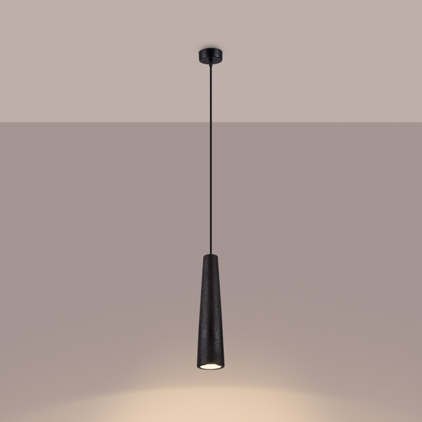 Lámpara colgante ELECTRA 1xGU10/10W/230V concreto/negro