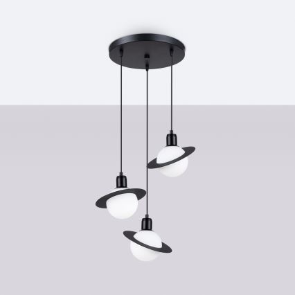 Lámpara colgante HYPERION 3xG9/8W/230V negro