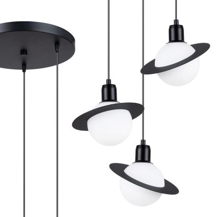 Lámpara colgante HYPERION 3xG9/8W/230V negro
