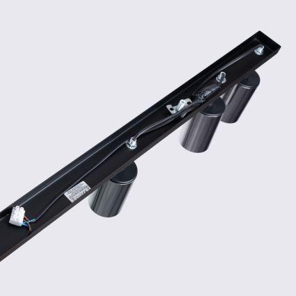 Foco WINX 6xGU10/10W/230V negro/cromo brillante