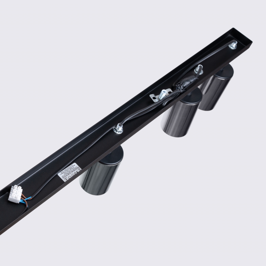 Foco WINX 6xGU10/10W/230V negro/cromo brillante
