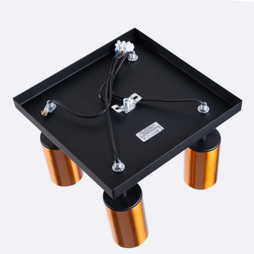Foco WINX 4xGU10/10W/230V negro/cobre