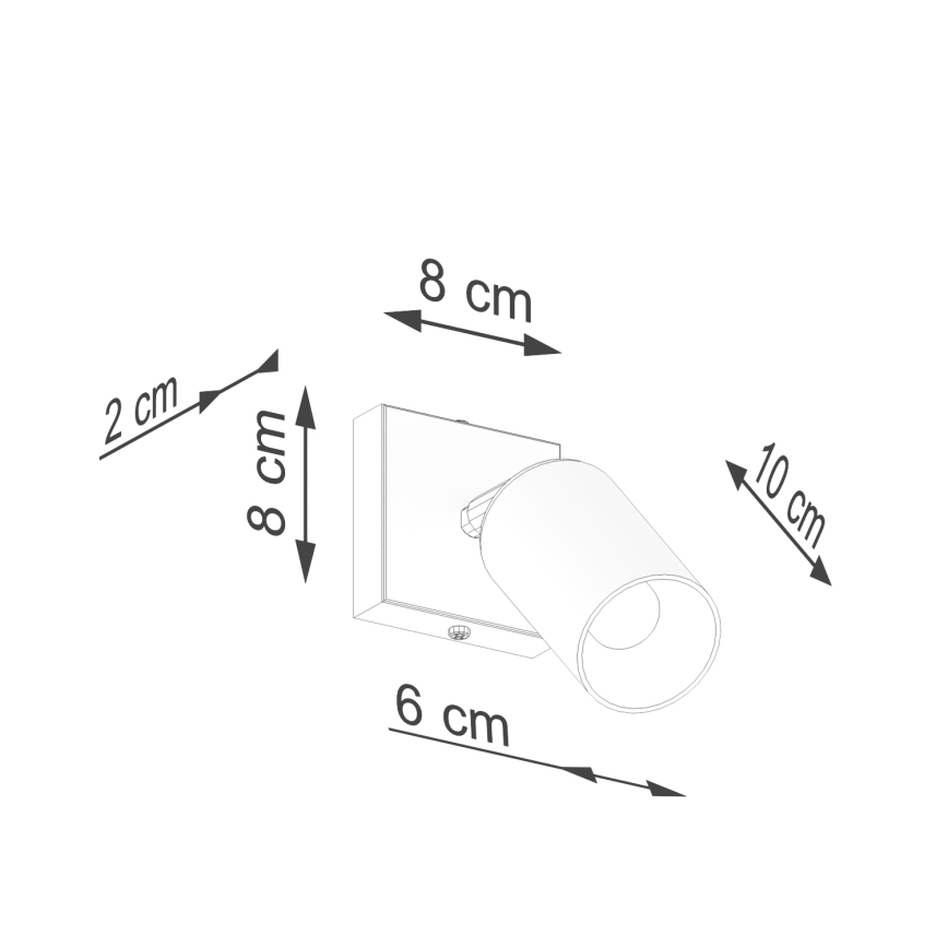 Foco de pared WINX 1xGU10/10W/230V negro/dorado