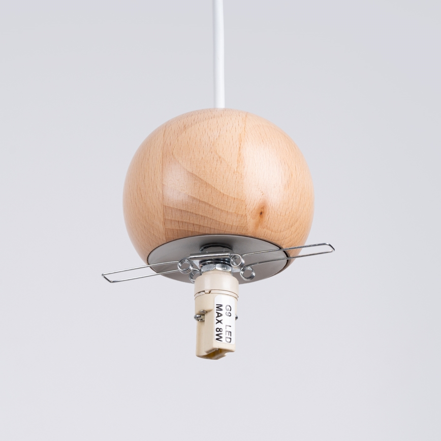 Lámpara colgante PEKKA 1xG9/8W/230V blanco