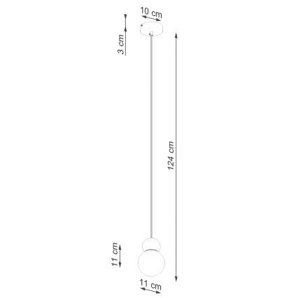 Lámpara colgante PEKKA 1xG9/8W/230V blanco