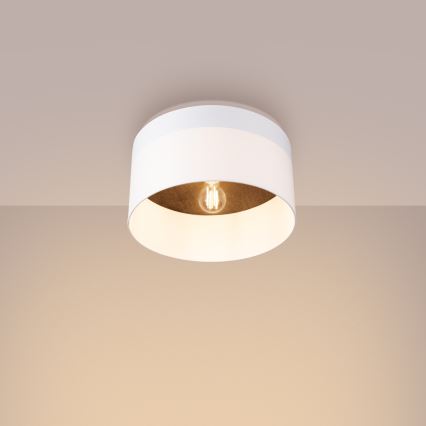 Plafón TELESTO 1xE27/15W/230V diá. 35 cm blanco/marrón
