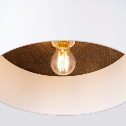 Plafón TELESTO 1xE27/15W/230V diá. 35 cm blanco/marrón