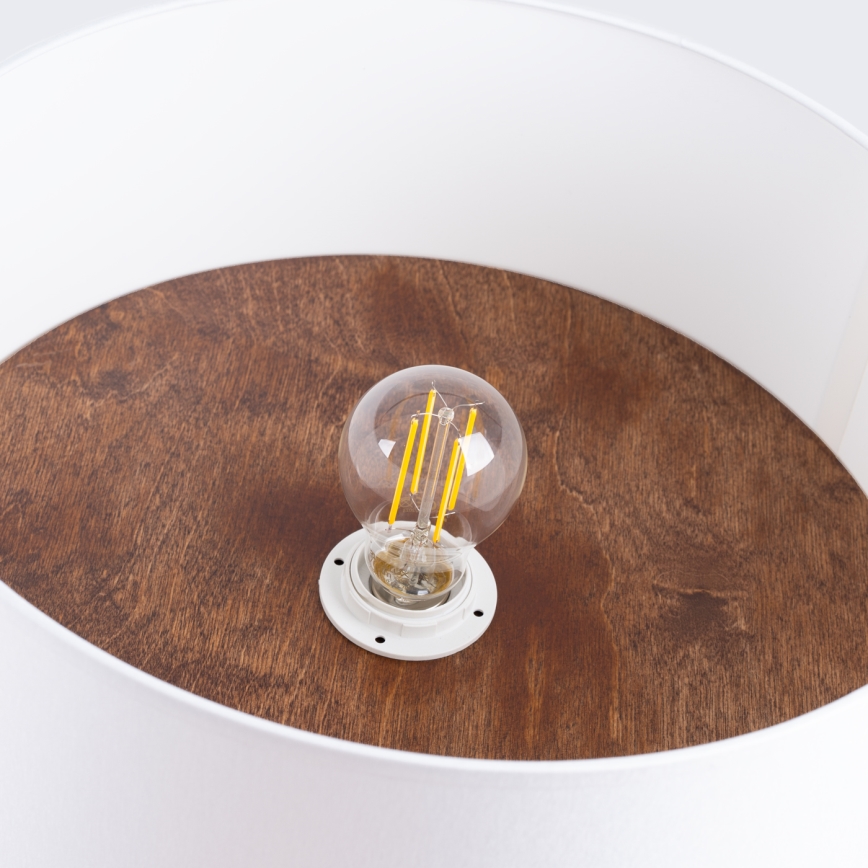 Plafón TELESTO 1xE27/15W/230V diá. 35 cm blanco/marrón