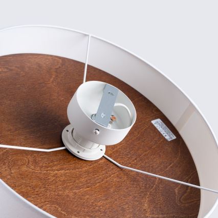 Plafón TELESTO 1xE27/15W/230V diá. 35 cm blanco/marrón