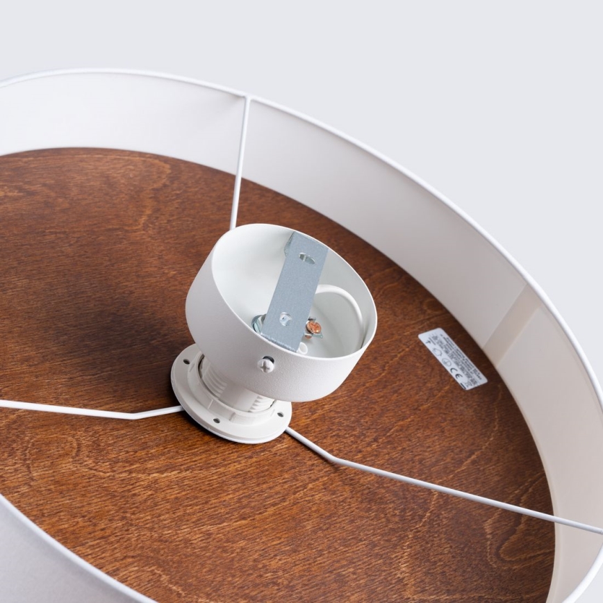 Plafón TELESTO 1xE27/15W/230V diá. 35 cm blanco/marrón