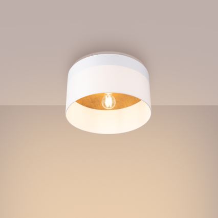 Plafón TELESTO 1xE27/15W/230V diá. 35 cm blanco/beige