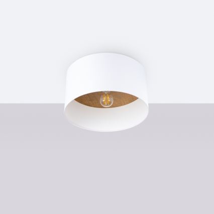 Plafón TELESTO 1xE27/15W/230V diá. 35 cm blanco/beige