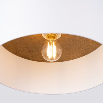 Plafón TELESTO 1xE27/15W/230V diá. 35 cm blanco/beige