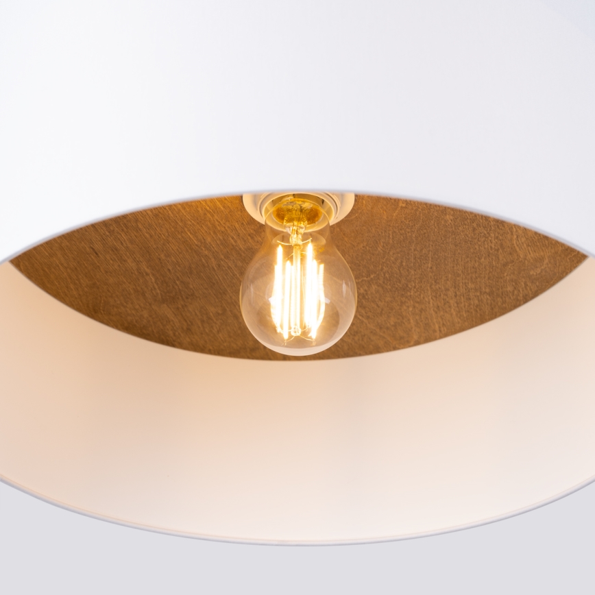 Plafón TELESTO 1xE27/15W/230V diá. 35 cm blanco/beige