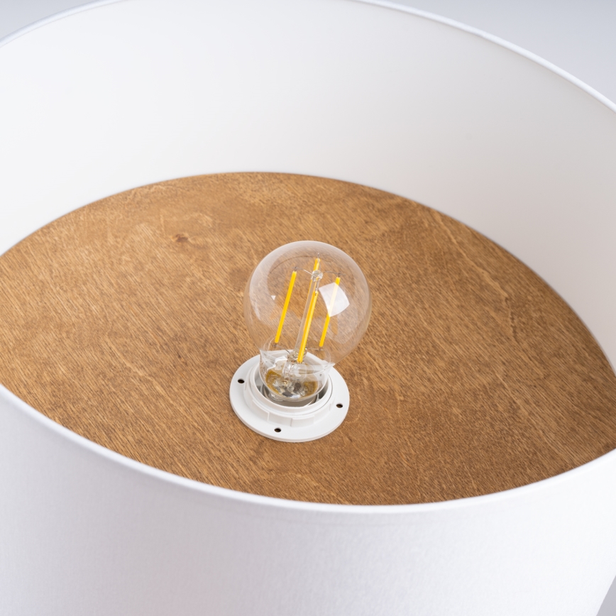 Plafón TELESTO 1xE27/15W/230V diá. 35 cm blanco/beige