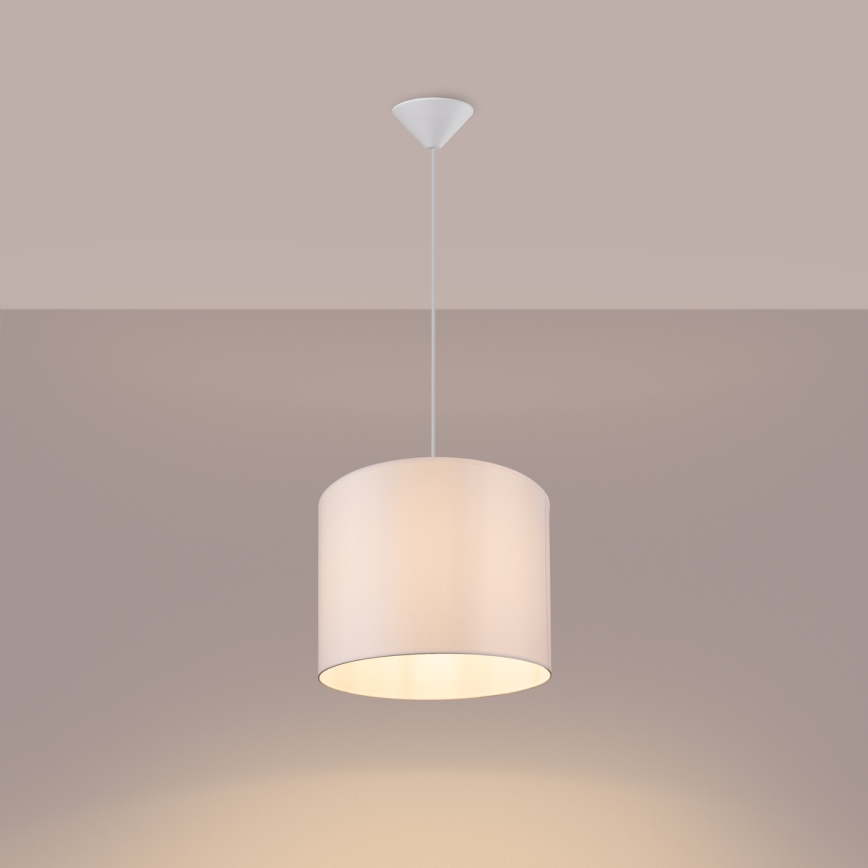 Lámpara colgante NOVA 1xE27/15W/230V diá. 30 cm blanco
